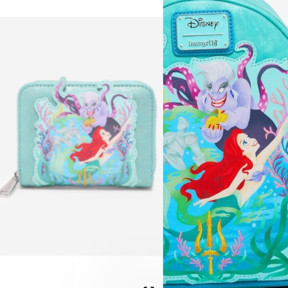 🩵PRICE FIRM🩵 Loungetly Disney The Little Mermaid
Glitter Portrait Zip Wallet